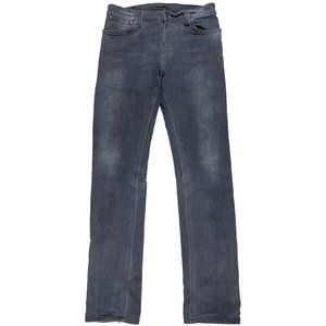 Nudie Jeans Thin Finn Organic Lighter Suede gray mens size 32x33